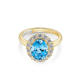 Aquamarine & Diamond Ring - Dracakis Jewellers
